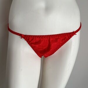 Van Mar red satin string panty